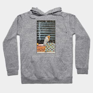 Nine of swords tarot card (distressed) Hoodie